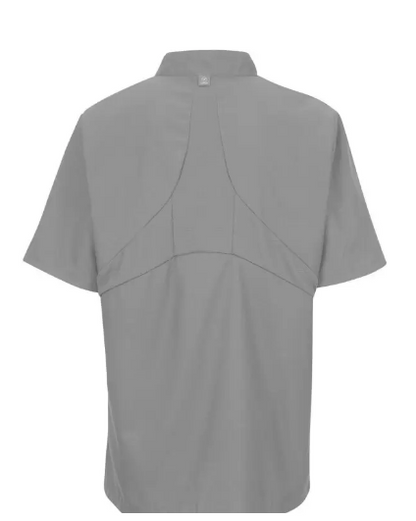 RED KAP® CHEF DESIGNS® SHORT SLEEVE CHEF COAT WITH OILBLOK + MIMIX™. - 046X