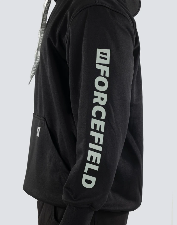 Forcefield Black Pullover Forcefield Logo Sleeve Graphic Hoodie 024-P835BKNTFF
