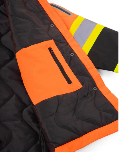 Forcefield Women's Hi-Vis Safety Parka with Detachable Hood 024-WEN640ROR