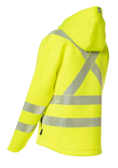 Forcefield Women's Lime Technical Safety Zip-Up Softshell Hoodie 024-WUQ844LY