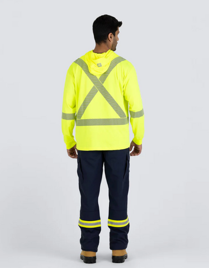 Forcefield Hooded Long Sleeve Ultrasoft Technical Tee 022-SPXCSA