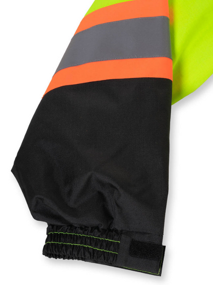 Forcefield Lime "Torngat" Premium Ripstop 4-in-1 Hi-Vis Safety Parka 024-EN705RLY-TG