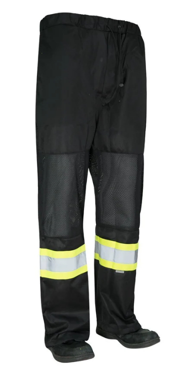 Forcefield Hi Vis Safety Tricot Traffic Pants with Vented Legs and Elastic Waist 024-HVTPM