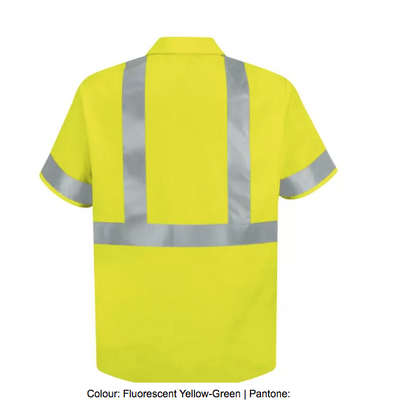 RED KAP® HI-VISIBILITY SHORT SLEEVE WORK SHIRT – TYPE R, CLASS 2 - SS24-HV