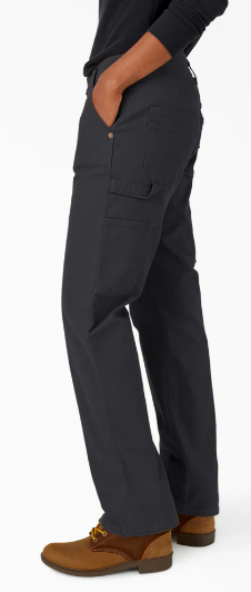 Dickies Women's FLEX Relaxed Straight Fit Duck Carpenter Pants