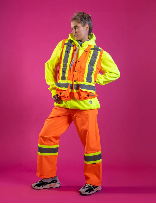 Forcefield Women's Hi Vis Safety Surveyor's Vest 022-TVSURV168OR