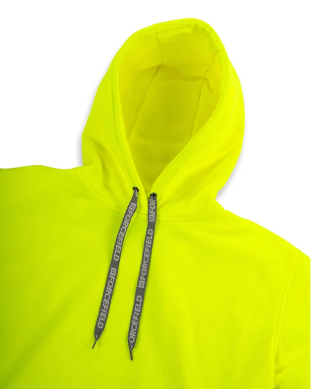 Forcefield Hi Vis Lime Pullover Forcefield Logo Sleeve Graphic Hoodie 024-P835LYNTFF