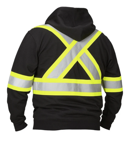 Forcefield Deluxe Hi Vis Safety Hoodie, Attached Hood 024-P834J