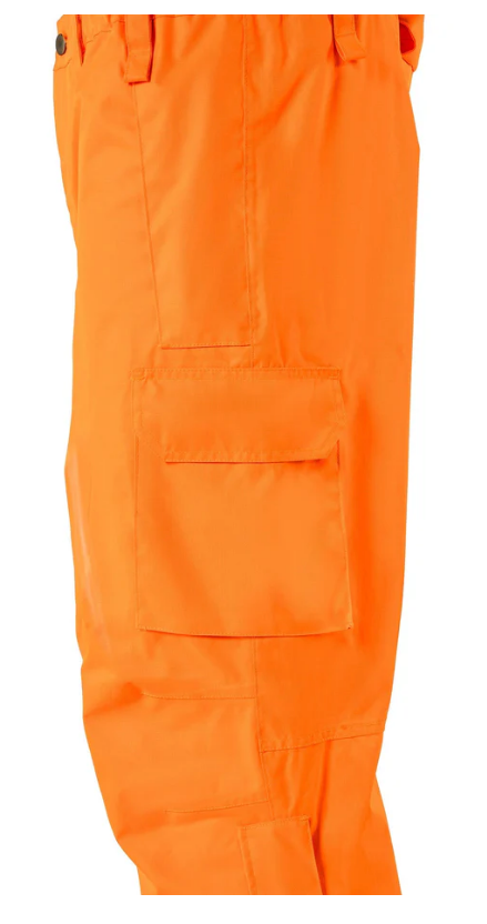 Forcefield Orange "Torngat" Premium Ripstop 2-In-1 Hi-Vis Safety Suspender Pants 024-EN235RAOR-TG