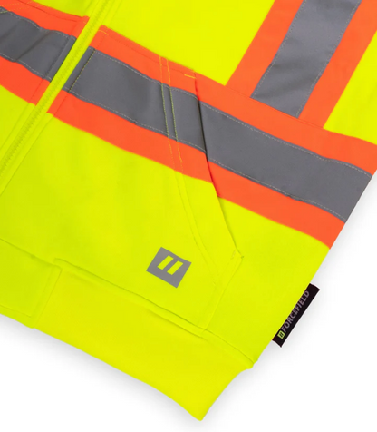 Forcefield Deluxe Hi Vis Safety Hoodie, Detachable Hood 024-P844