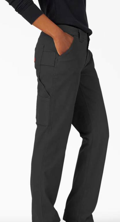 Dickies Women's FLEX Relaxed Straight Fit Duck Carpenter Pants