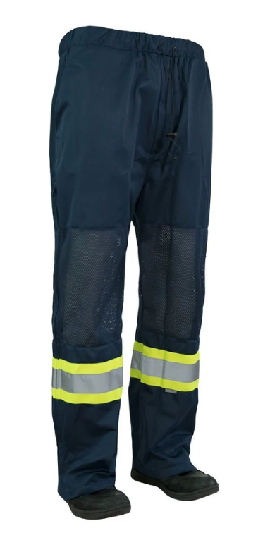 Forcefield Hi Vis Safety Tricot Traffic Pants with Vented Legs and Elastic Waist 024-HVTPM