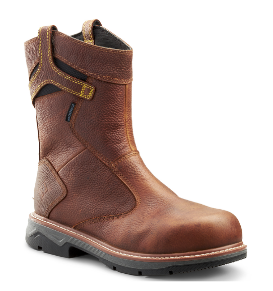Men's Terra Patton Wellington Waterproof Aluminum Toe Pull-On Safety Work Boot - 4TCBBK/B4TCBBN