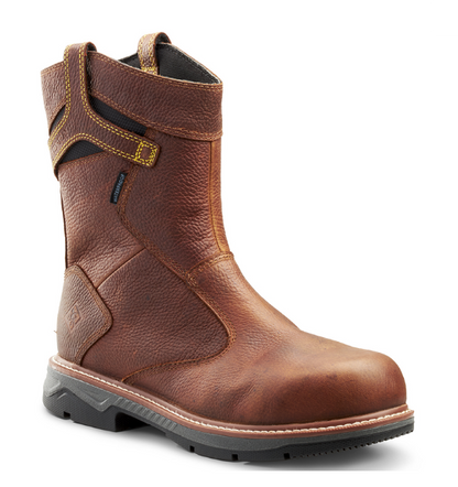 Men's Terra Patton Wellington Waterproof Aluminum Toe Pull-On Safety Work Boot - 4TCBBK/B4TCBBN