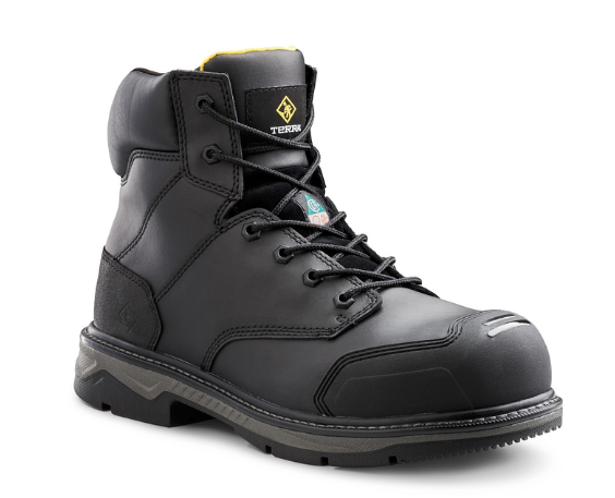 Men's Terra Patton 6" Aluminum Toe Safety Work Boot - 4NS6BK/4NS6BN