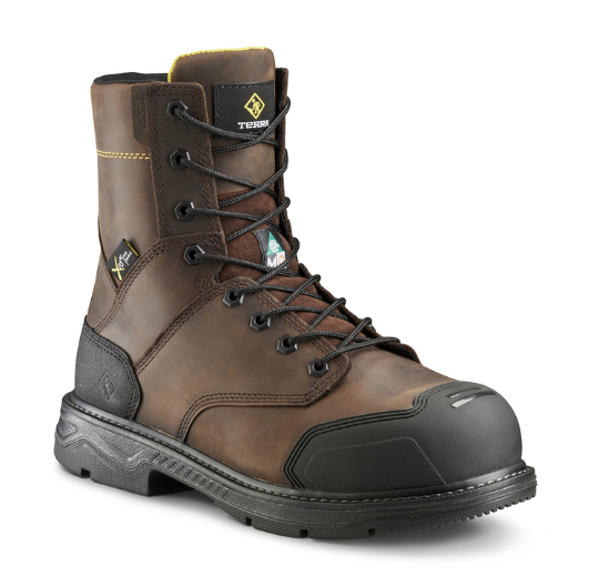 Men's Terra Patton 8" Aluminum Toe Safety Work Boot with Internal Met Guard - 839KDB