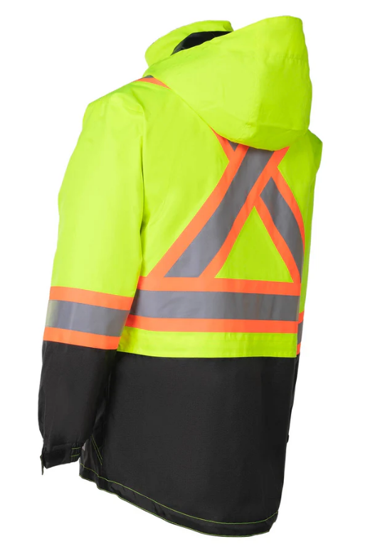 Forcefield Lime "Torngat" Premium Ripstop 4-in-1 Hi-Vis Safety Parka 024-EN705RLY-TG