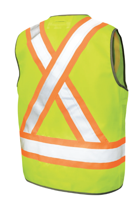 TOUGH DUCK POLY TWILL DELUXE SAFETY VEST - SV12