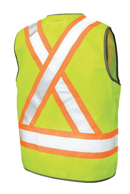 TOUGH DUCK POLY TWILL DELUXE SAFETY VEST - SV12