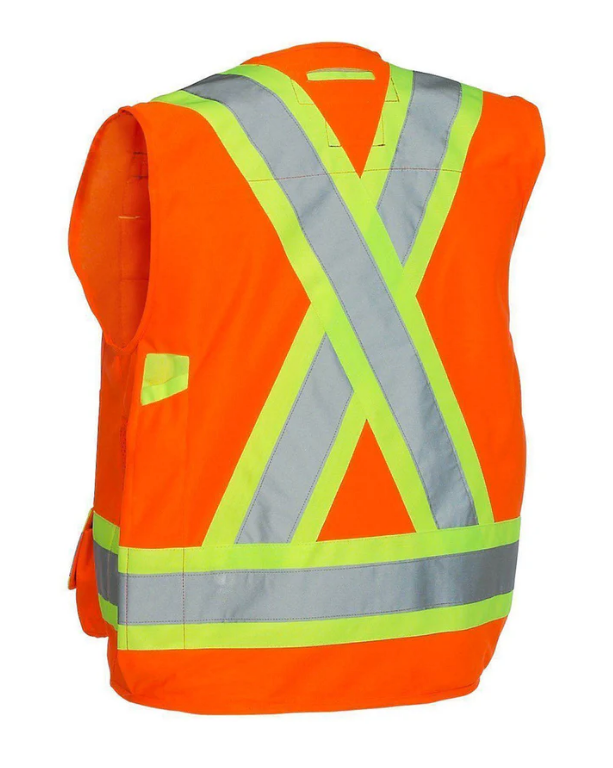 Forcefield Women's Hi Vis Safety Surveyor's Vest 022-TVSURV168OR