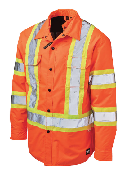 TOUGH DUCK QUILT-LINED HOODED SAFETY JAC-SHIRT -  SJ51
