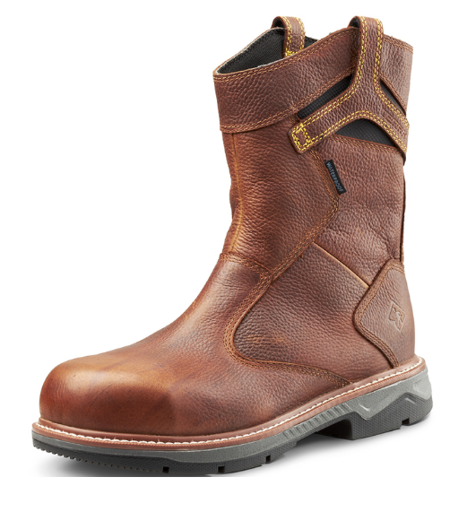 Men's Terra Patton Wellington Waterproof Aluminum Toe Pull-On Safety Work Boot - 4TCBBK/B4TCBBN