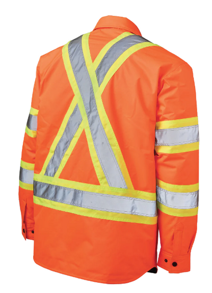 TOUGH DUCK QUILT-LINED HOODED SAFETY JAC-SHIRT -  SJ51
