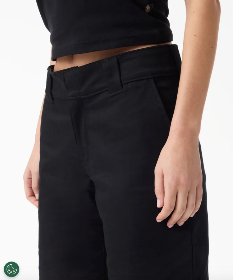 Dickies Women's Super Flex Flat Front Shorts, 9"