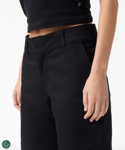 Dickies Women's Super Flex Flat Front Shorts, 9"
