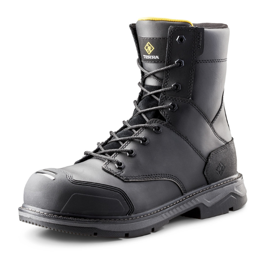 Men's Terra Patton 8" Aluminum Toe Safety Work Boot - 4NS5BK/4NS5BN