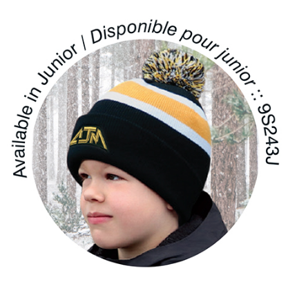 AJM Acrylic Cuff Toque (Pom Pom 8cm) - 9S243M
