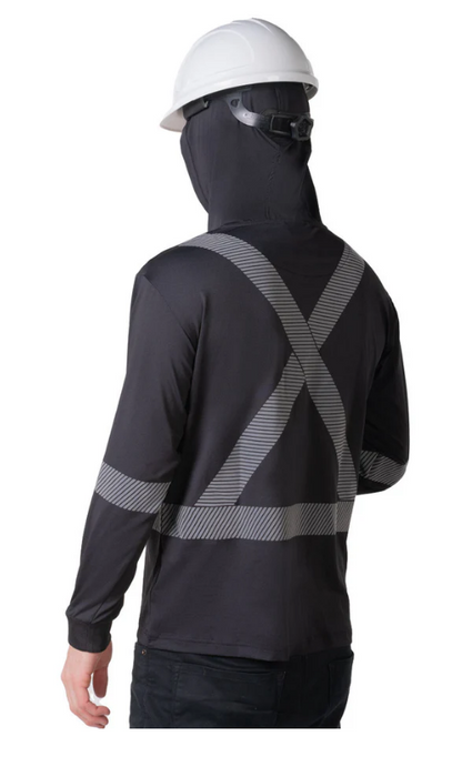 Forcefield Hooded Long Sleeve Ultrasoft Technical Tee 022-SPXCSA