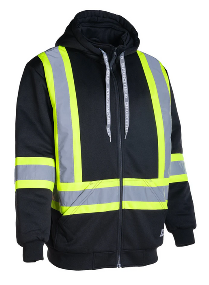 Forcefield Deluxe Hi Vis Safety Hoodie, Detachable Hood 024-P844