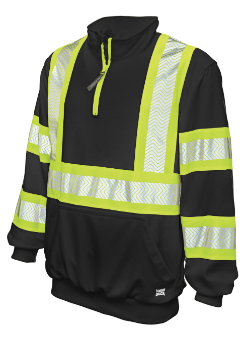 TOUGH DUCK  SJ19 - FLEECE ¼ ZIP SAFETY PULLOVER - SJ19