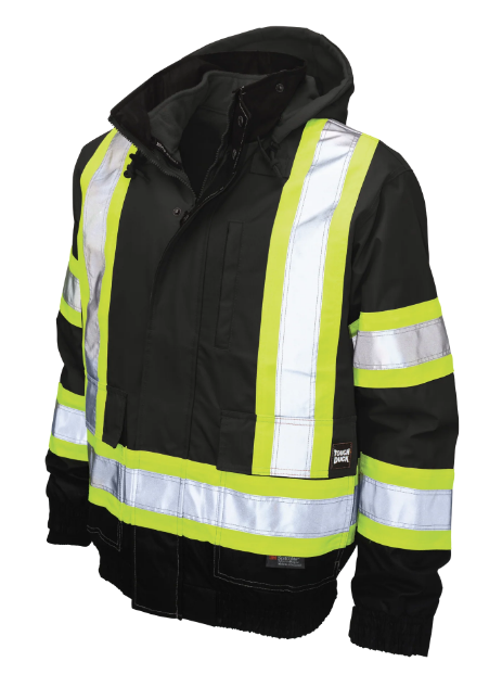 TOUGH DUCK POLY OXFORD 3-IN-1 SAFETY BOMBER WITH FLEECE LINER - S413