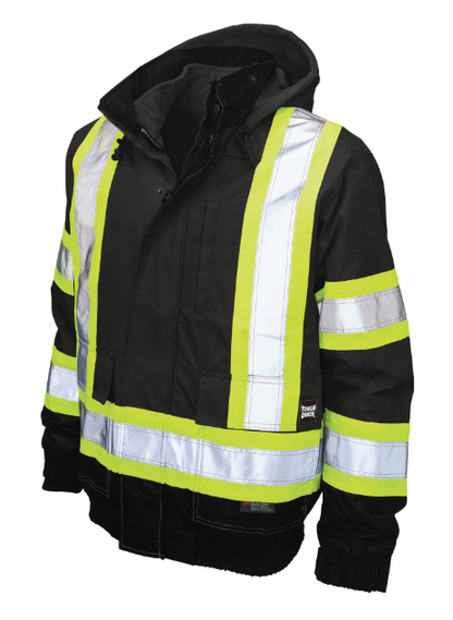 TOUGH DUCK POLY OXFORD 3-IN-1 SAFETY BOMBER WITH FLEECE LINER - S413
