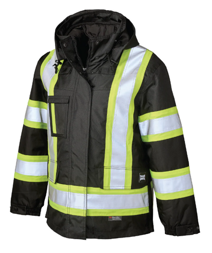 TOUGH DUCK WOMEN'S POLY OXFORD 5-IN-1 SAFETY JACKET - SJ46