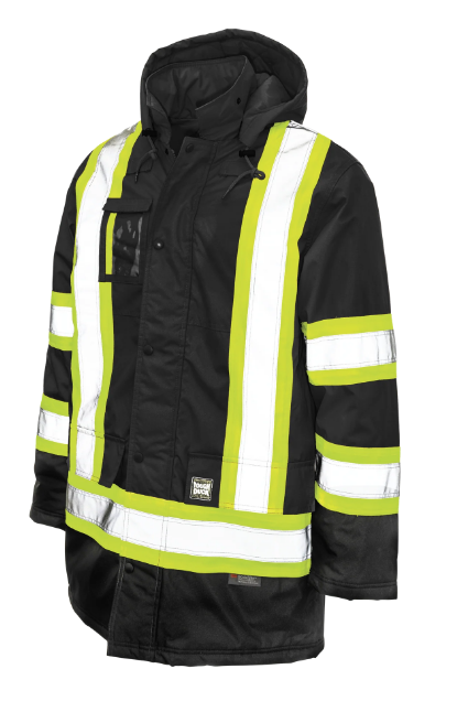 TOUGH DUCK POLY OXFORD LINED SAFETY PARKA - S176