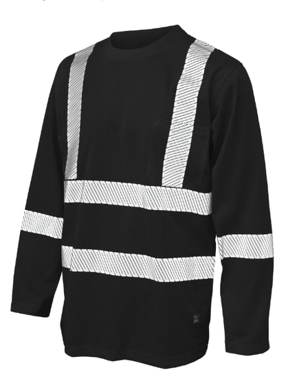 TOUGH DUCK MICRO MESH LONG-SLEEVE SAFETY T-SHIRT WITH POCKET - ST08