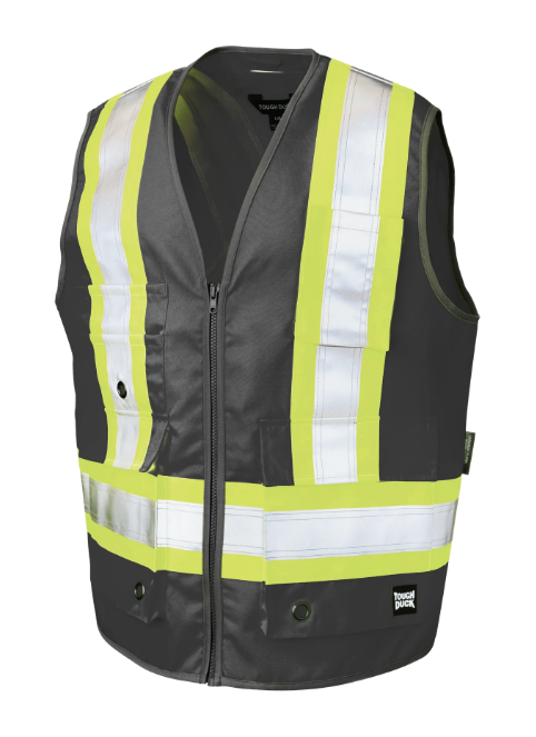 TOUGH DUCK POLY TWILL DELUXE SAFETY VEST - SV12