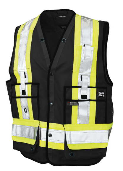 TOUGH DUCK POLY TWILL SURVEYOR SAFETY VEST - S313