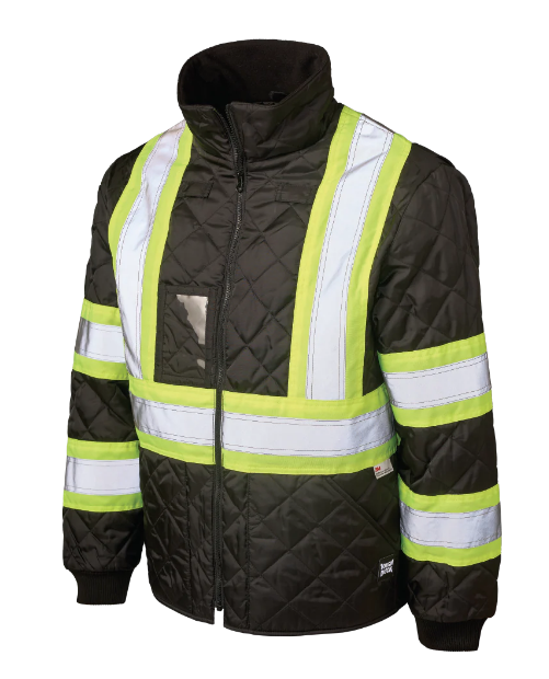 TOUGH DUCK QUILTED SAFETY TRUCKER JACKET - SJ48