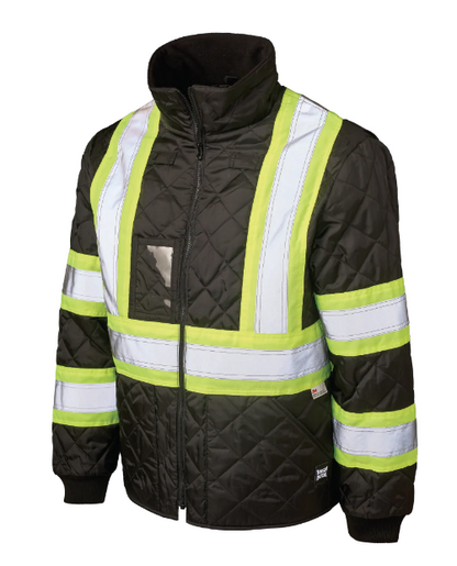 TOUGH DUCK QUILTED SAFETY TRUCKER JACKET - SJ48