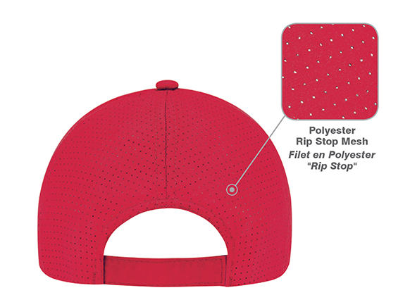AJM International Polyester Rip Stop / Polyester Rip Stop Mesh Cap - 1B270M