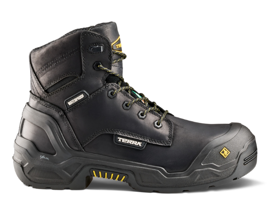 Men's Terra Exile 25 6" Waterproof Composite Toe Safety Work Boot - Black (1009BK), Dark Brown (1009DB)