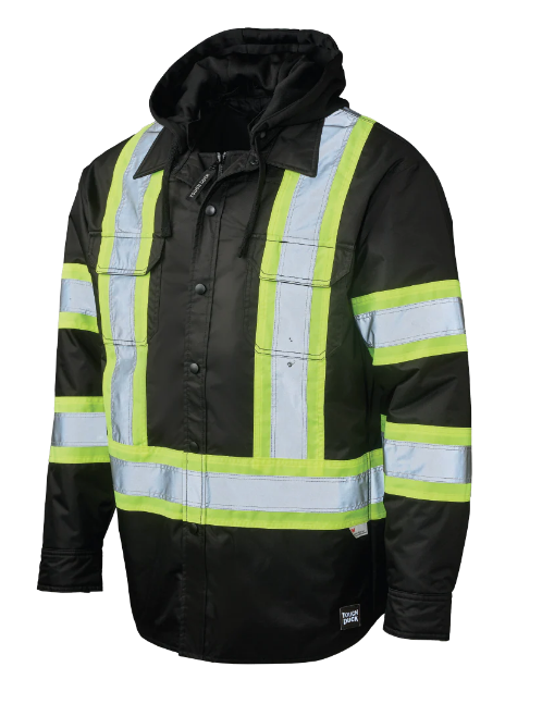 TOUGH DUCK QUILT-LINED HOODED SAFETY JAC-SHIRT -  SJ51