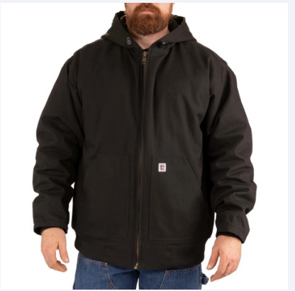 BIG BILL® Quilted-Lined « Duck » Hooded Jacket - Black - CD4704