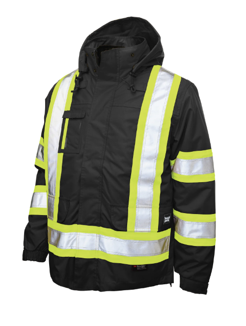 TOUGH DUCK   - POLY OXFORD 5-IN-1 SAFETY JACKET - S426