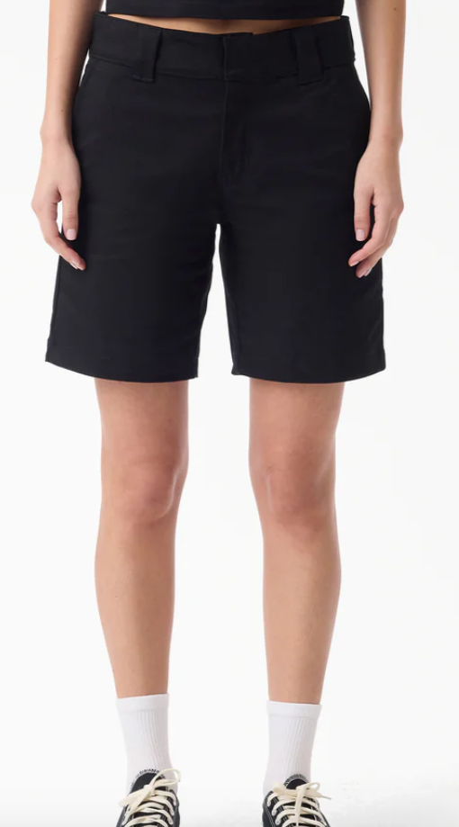 Dickies Women's Super Flex Flat Front Shorts, 9"