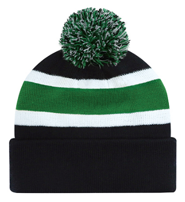 AJM Acrylic Cuff Toque (Pom Pom 8cm) - 9S243M